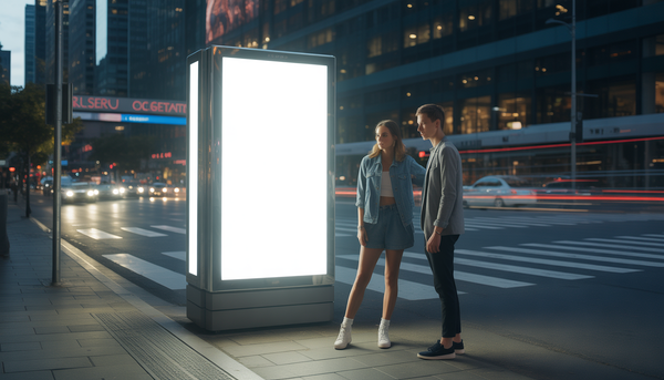 Panneau publicitaire déroulant
