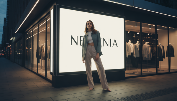 Panneau publicitaire magasin