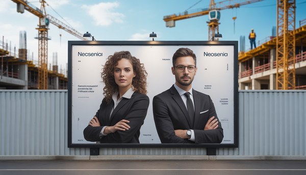 Panneau chantier publicitaire